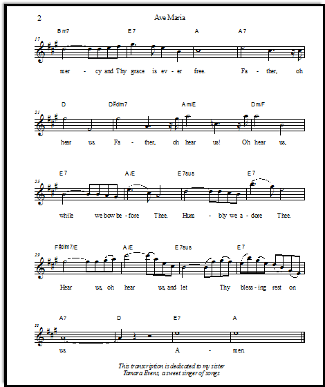 free ave sheet music in latin and english ava violin sheet music