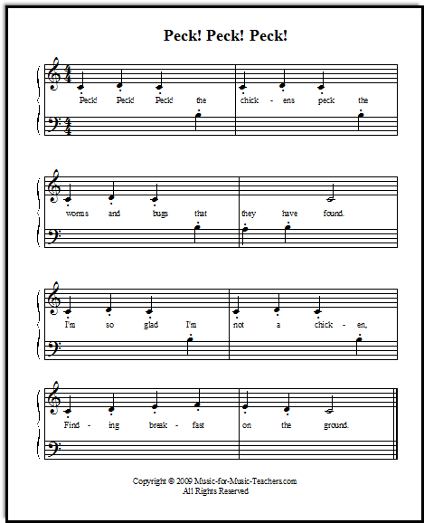 Easy Beginner Piano Sheet Music