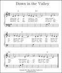 Down In the Valley beginning piano