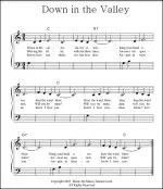 Down In the Valley beginning piano