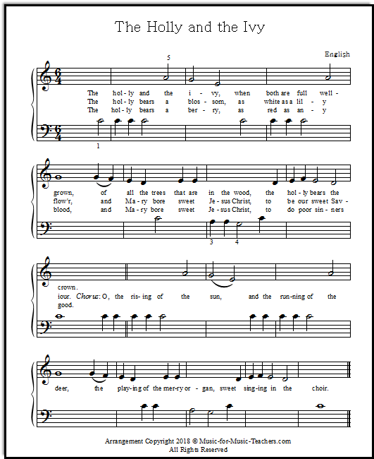 Jingle Bells (easy sheet music / color coded notes) - Classful