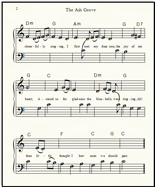 music note page