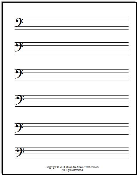 Blank Manuscript Paper Template  Printable sheet music, Manuscript, Music  printables