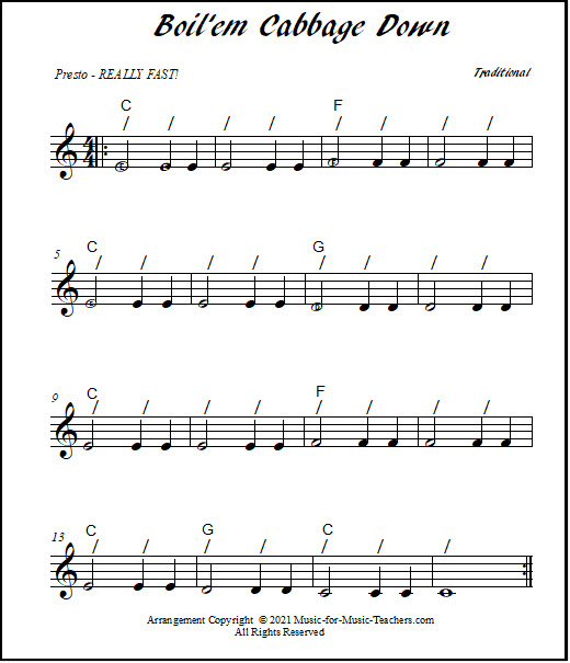 Free piano sheet music for beginners