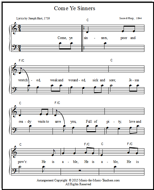 Old Gospel song sheet music