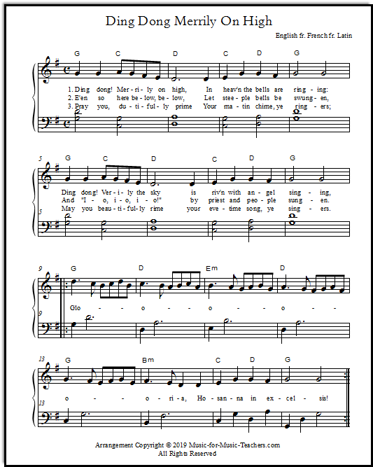 Ding Dong Merrily on High sheet music