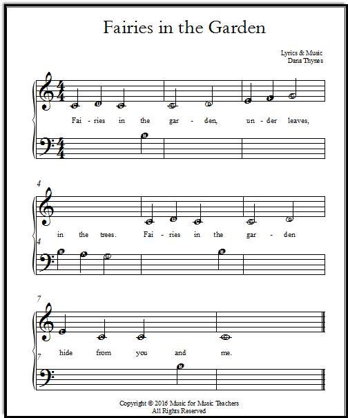 free piano sheet music with letters