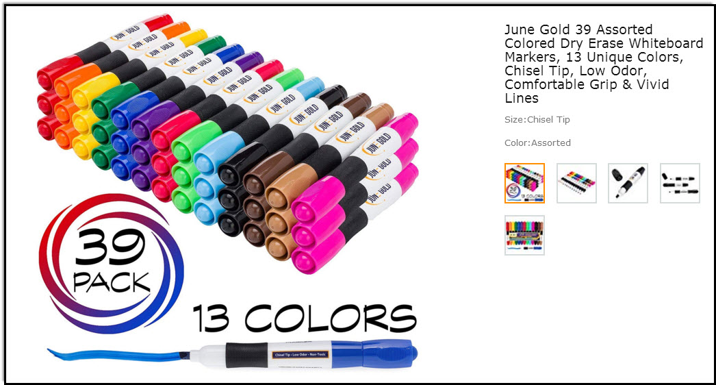 The best dry erase markers I've ever bought! Prettiest colors too.