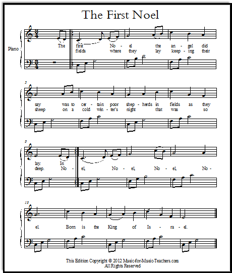 christmas piano sheet music