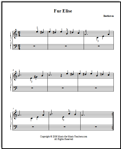 Free Fur Elise Sheet Music - Beautifully Readable Copies