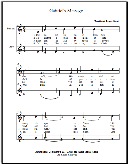 Gabriel's Message, a vocal duet