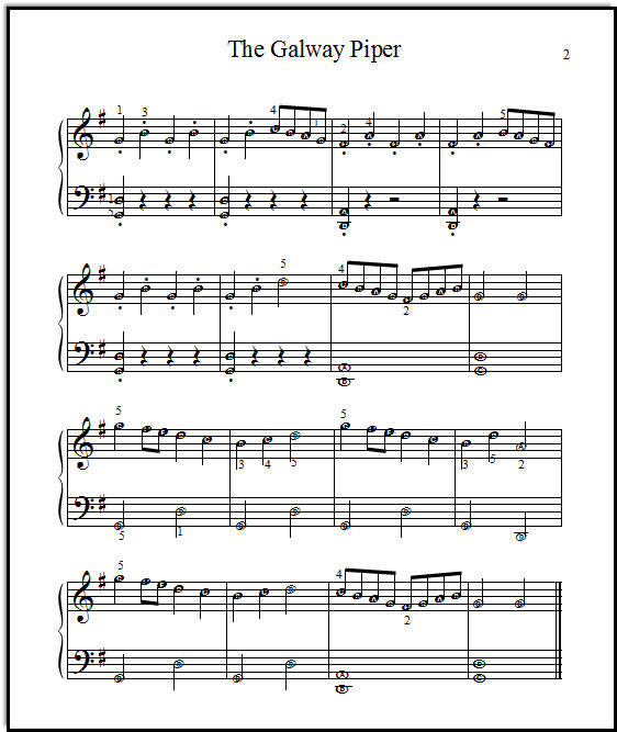 Irish piano song