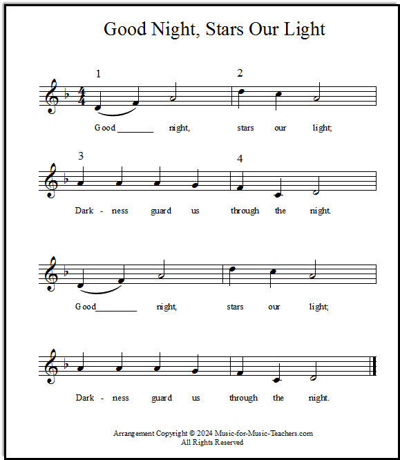 Good Night singing round