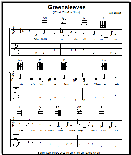 Free Printable Christmas Sheet Music For Guitar