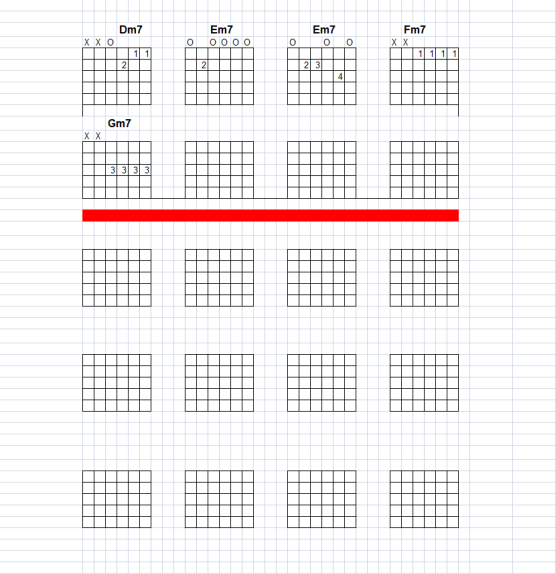 Guitar Chord Chart Template Excel