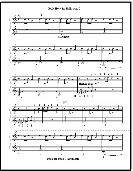 Ukrainian Bell Carol, page two, for easy piano