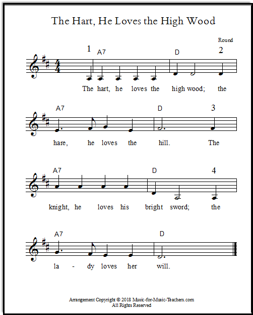 Free Vocal Sheet Music For Beginning Voice