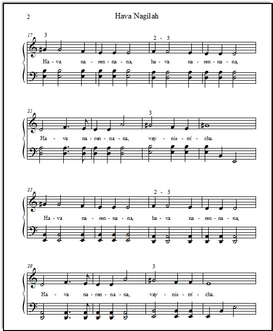 Hava nagila piano music Hava nagila piano music