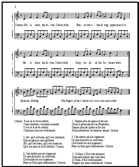 Il est Né le Divin Enfant piano Sheet music for Piano (Solo) Easy