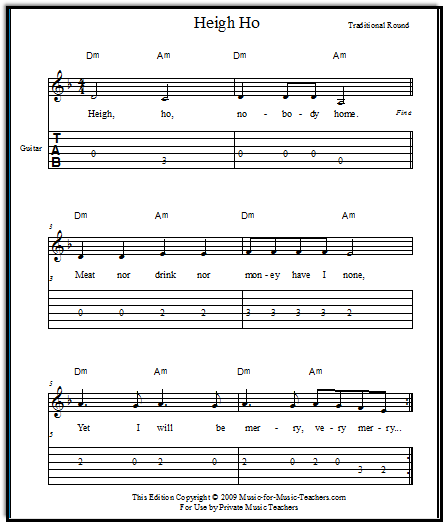 Beginner Guitar Chords Sheets by One Dollar Music Store