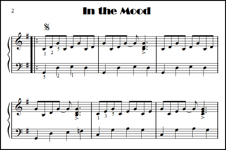 Popular big band songs - In the Mood