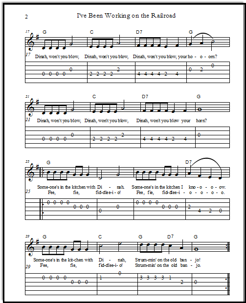 Dinah won't you blow your horn sheet music