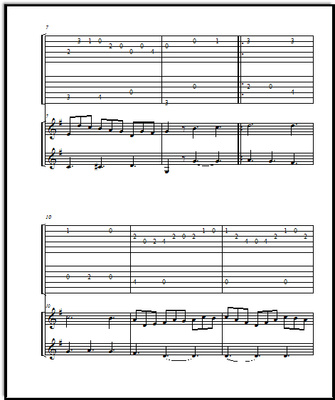 Jesu Joy of Man's Desiring duet for beginning guitar