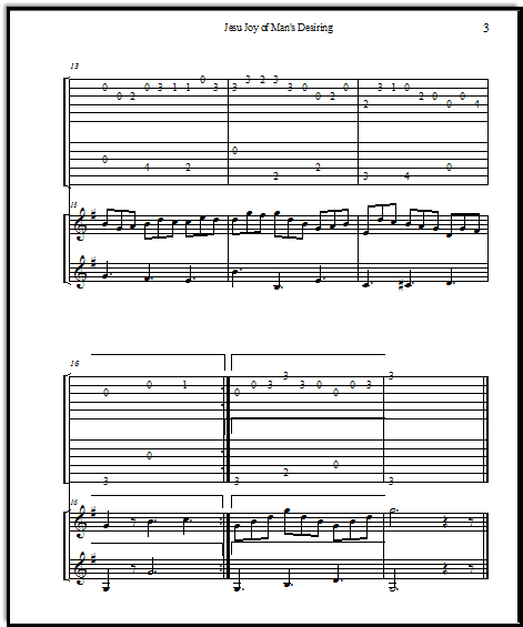 Jesu Joy of Mans Desiring: Violin, Cello, or Guitar