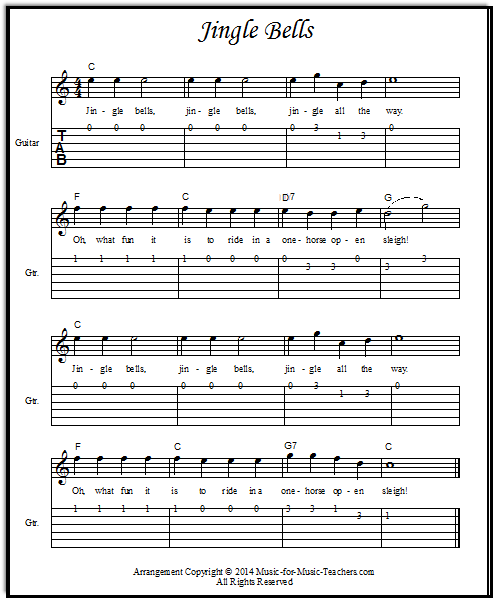 guitar chords of jingle bells