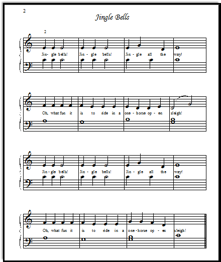 Jingle Bells - Easy & Intermediate Piano Sheet Music