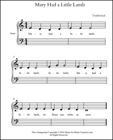 Mary Had a Little Lamb song