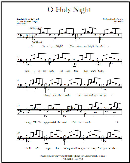 Oh, Holy Night in G Major Sheet music for Piano (Solo)