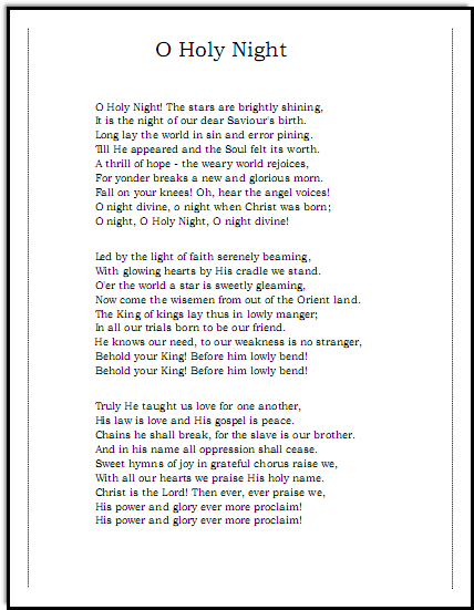 Oh Holy Night Lyrics - Follow Lyrics