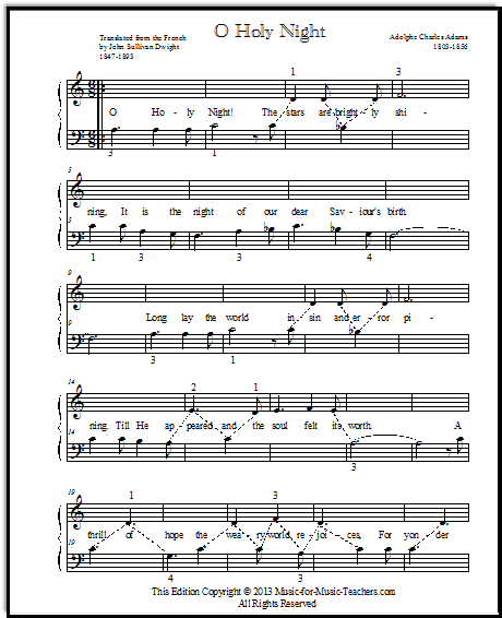 oh holy night guitar chords