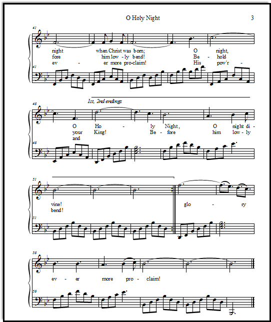 O Holy Night Sheet Music With A Step By Step Chord Theory Lesson