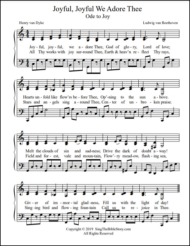 Ode to Joy church sheet music
