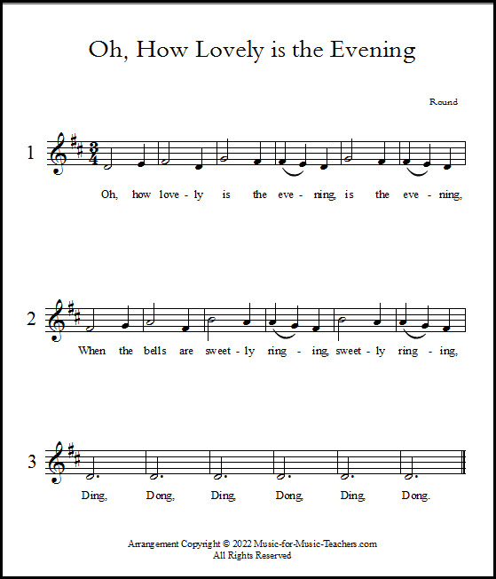 Vocal round sheet music