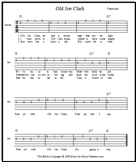 Extremely Easy Guitar Tabs for Popular Songs