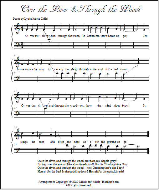 Solo or Duet of Thanksgiving song