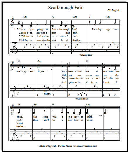 Scarborough Fair' lyrics - Classical Music