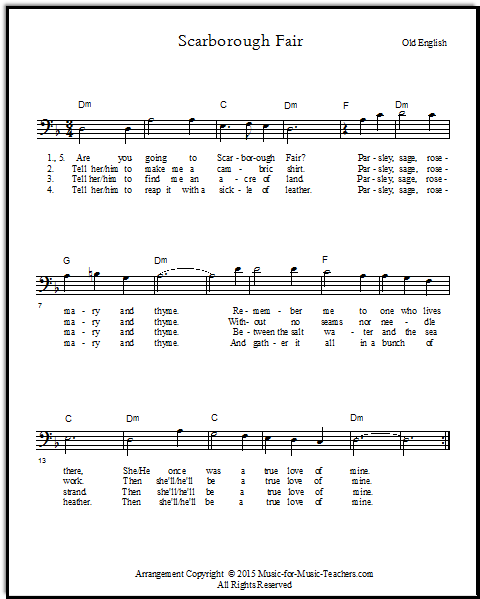Scarborough Fair Lyrics - Follow Lyrics