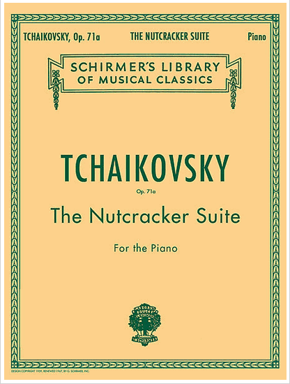 The Nutcracker Suite for piano, Schirmer edition music book