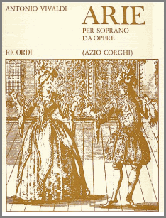 Vocal arias for soprano by Vivaldi music book