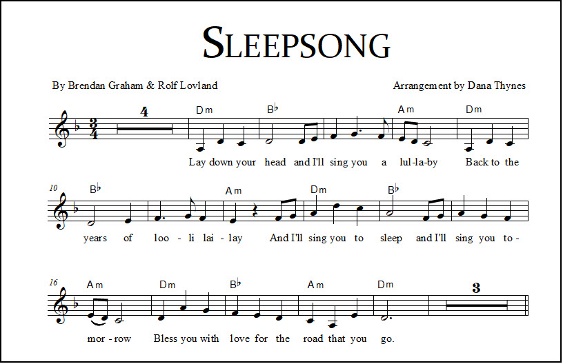 Sleepsong lead sheet