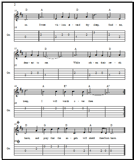 Slumber My Darling guitar tabs