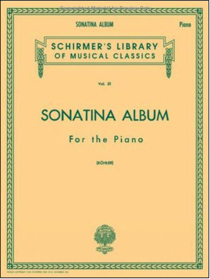 Sonatina Album by Schirmer, #51 for piano