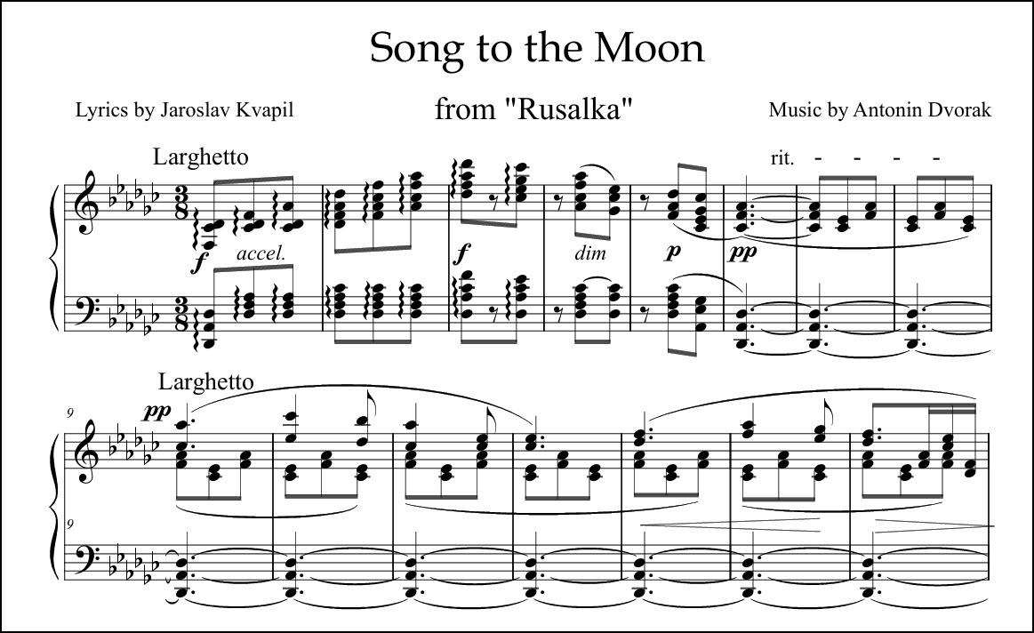 Song to the Moon music