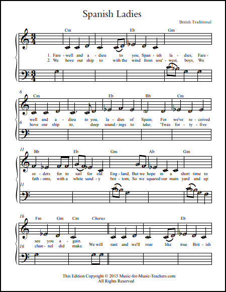 Spanish Ladies song