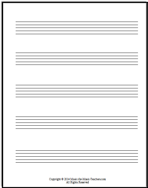 Free Printable Blank Sheet Music in PDF