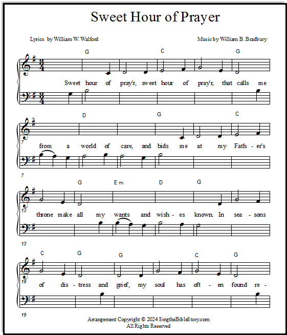 Middle C hymn for beginners